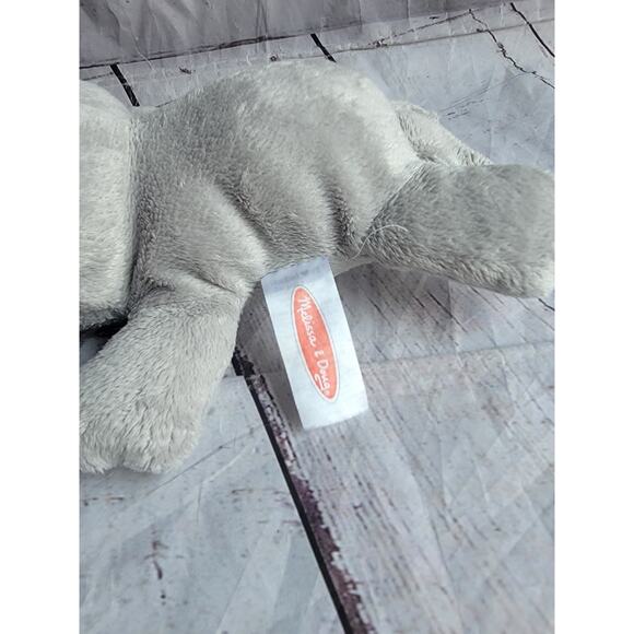 Melissa and Doug Gray Kitty Cat Plush Lovey Stuffed Animal Soft Laying Toy 9inch - Picture 5 of 7